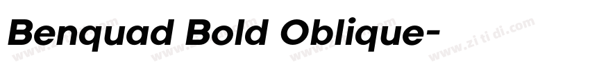 Benquad Bold Oblique字体转换